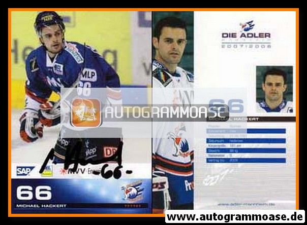 Autogramm Eishockey | Adler Mannheim | 2007 | Michael HACKERT