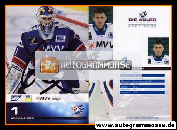 Autogramm Eishockey | Adler Mannheim | 2007 | Adam HAUSER