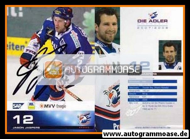 Autogramm Eishockey | Adler Mannheim | 2007 | Jason JASPERS
