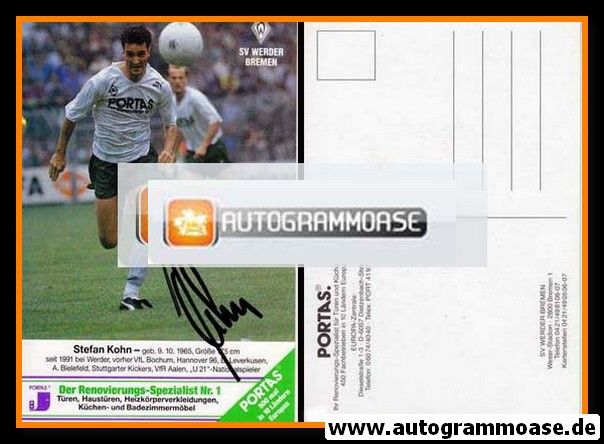 Autogramm Fussball | SV Werder Bremen | 1991 | Stefan KOHN