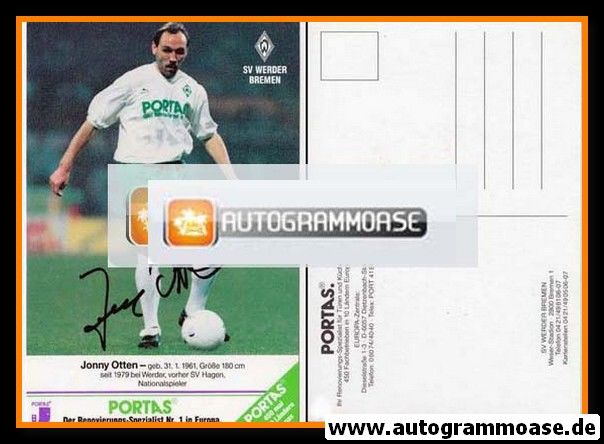 Autogramm Fussball | SV Werder Bremen | 1990 | Jonny OTTEN