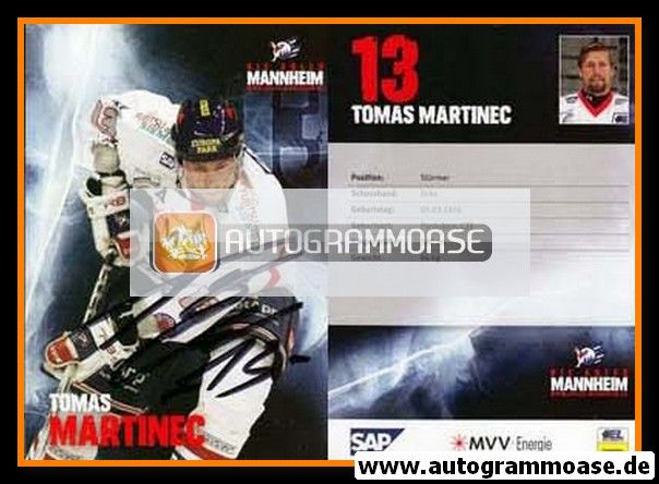 Autogramm Eishockey | Adler Mannheim | 2008 | Tomas MARTINEC