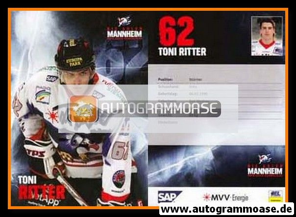Autogramm Eishockey | Adler Mannheim | 2008 | Toni RITTER