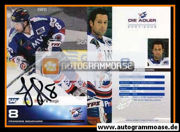 Autogramm Eishockey | Adler Mannheim | 2007 | Francois BOUCHARD