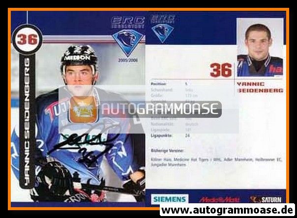 Autogramm Eishockey | ERC Ingolstadt | 2005 | Yannic SEIDENBERG