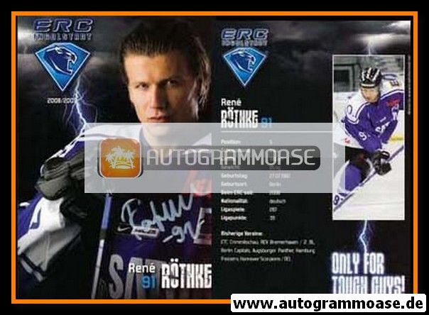 Autogramm Eishockey | ERC Ingolstadt | 2008 | Rene RÖTHKE