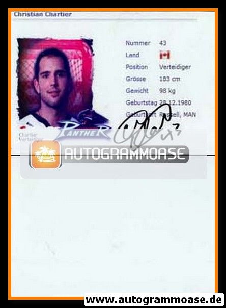 Autogramm Eishockey | Augsburger Panther | 2007 | Christian CHARTIER
