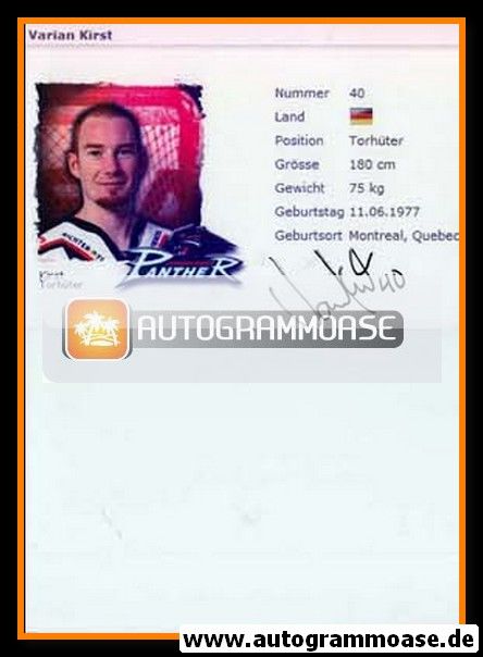 Autogramm Eishockey | Augsburger Panther | 2007 | Varian KIRST