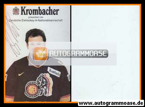 Autogramm Eishockey | DEB Nationalteam | 1990er Krombacher | Klaus MERK