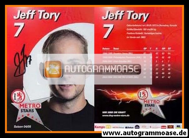 Autogramm Eishockey | DEG Metro Stars | 2004 | Jeff TORY
