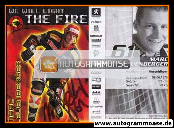 Autogramm Eishockey | SC Bern | 2000er Mini | Marc LEUENBERGER