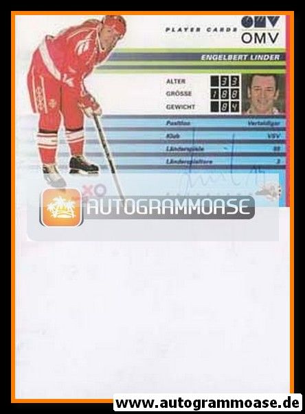 Autogramm Eishockey | Österreich Nationalmannschaft | 1996 | Engelbert LINDER