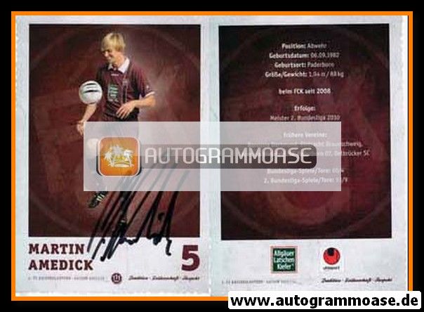 Autogramm Fussball | 1. FC Kaiserslautern | 2011 | Martin AMEDICK