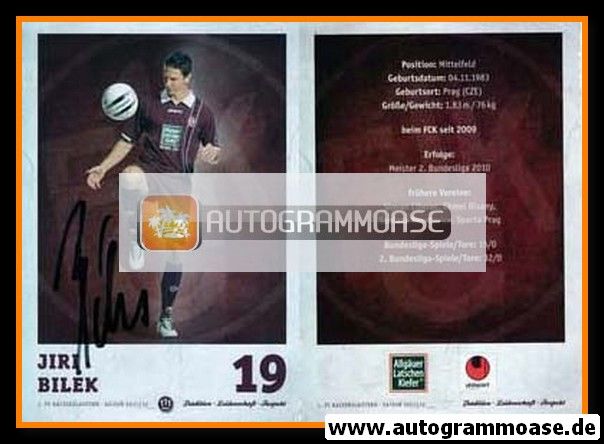 Autogramm Fussball | 1. FC Kaiserslautern | 2011 | Jiri BILEK