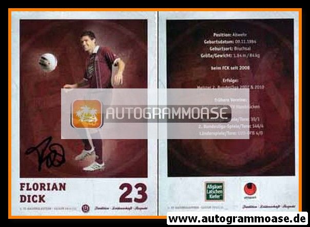 Autogramm Fussball | 1. FC Kaiserslautern | 2011 | Florian DICK