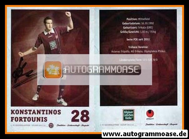 Autogramm Fussball | 1. FC Kaiserslautern | 2011 | Konstantinos FORTOUNIS