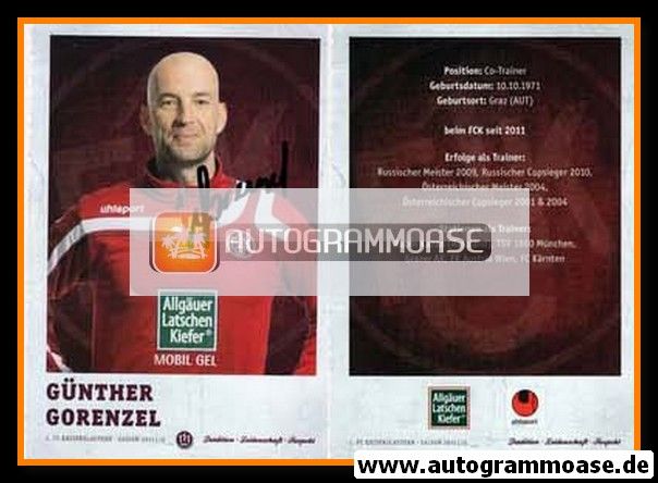 Autogramm Fussball | 1. FC Kaiserslautern | 2011 | Günther GORENZEL