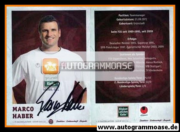 Autogramm Fussball | 1. FC Kaiserslautern | 2011 | Marco HABER