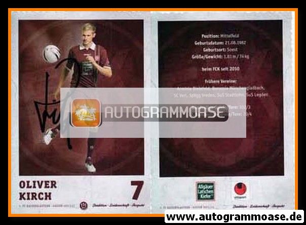 Autogramm Fussball | 1. FC Kaiserslautern | 2011 | Oliver KIRCH