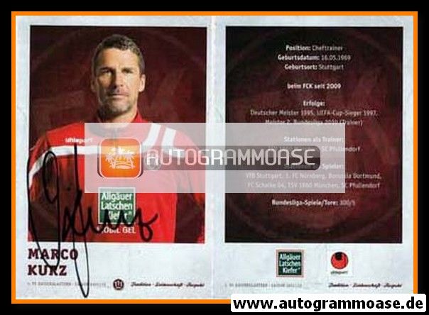 Autogramm Fussball | 1. FC Kaiserslautern | 2011 | Marco KURZ