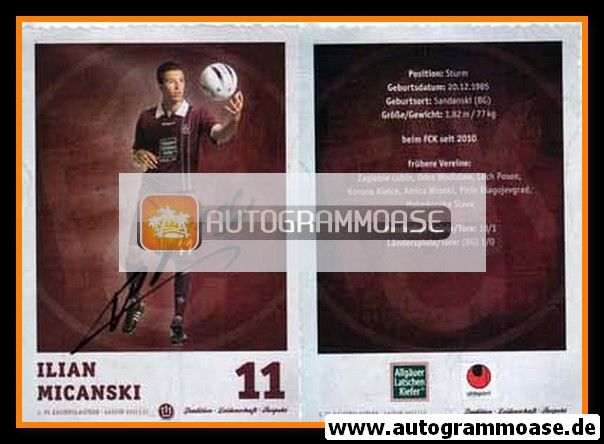 Autogramm Fussball | 1. FC Kaiserslautern | 2011 | Ilian MICANSKI