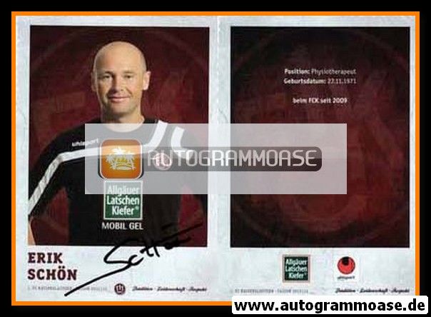 Autogramm Fussball | 1. FC Kaiserslautern | 2011 | Erik SCHÖN