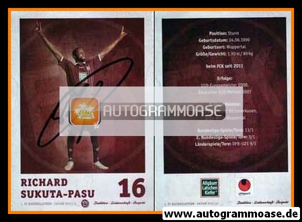 Autogramm Fussball | 1. FC Kaiserslautern | 2011 | Richard SUKUTA-PASU