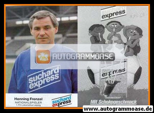 Autogramm Fussball | Lokomotive Leipzig | 1980er | Henning FRENZEL (Suchard Express)
