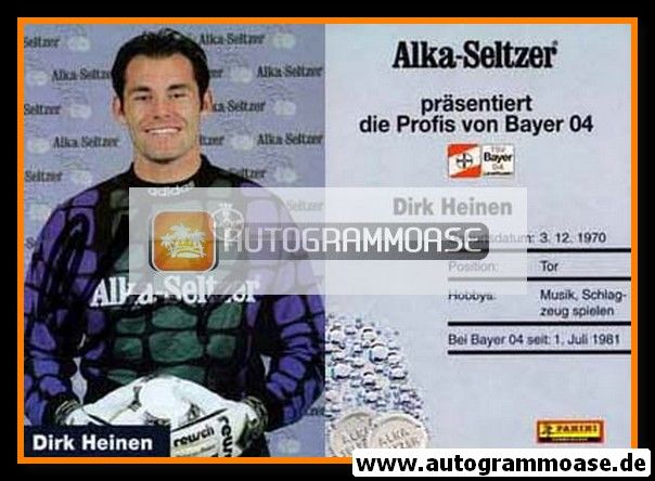Autogramm Fussball | Bayer Leverkusen | 1995 | Dirk HEINEN