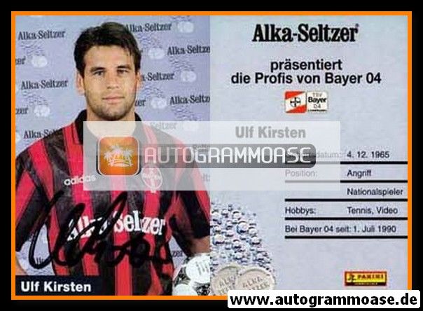 Autogramm Fussball | Bayer Leverkusen | 1995 | Ulf KIRSTEN