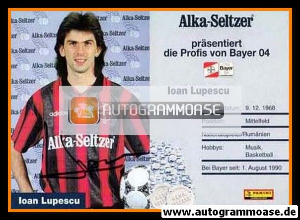 Autogramm Fussball | Bayer Leverkusen | 1995 | Ioan LUPESCU