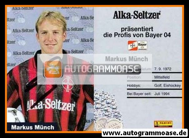 Autogramm Fussball | Bayer Leverkusen | 1995 | Markus MÜNCH