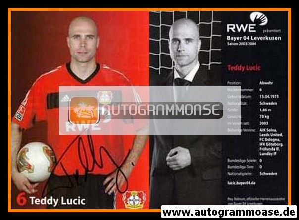 Autogramm Fussball | Bayer Leverkusen | 2003 | Teddy LUCIC