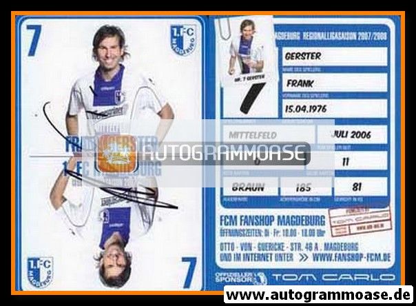 Autogramm Fussball | 1. FC Magdeburg | 2007 | Frank GERSTER