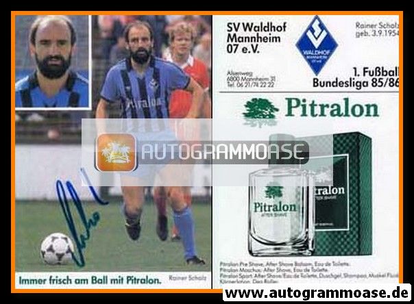 Autogramm Fussball | SV Waldhof Mannheim | 1985 | Rainer SCHOLZ