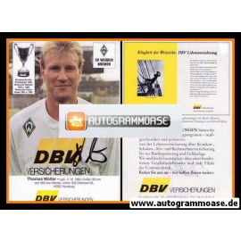 Autogramm Fussball | SV Werder Bremen | 1992 | Thomas WOLTER
