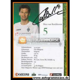 Autogramm Fussball | Borussia Mönchengladbach | 2004 | Nico VAN KERCKHOVEN (2)