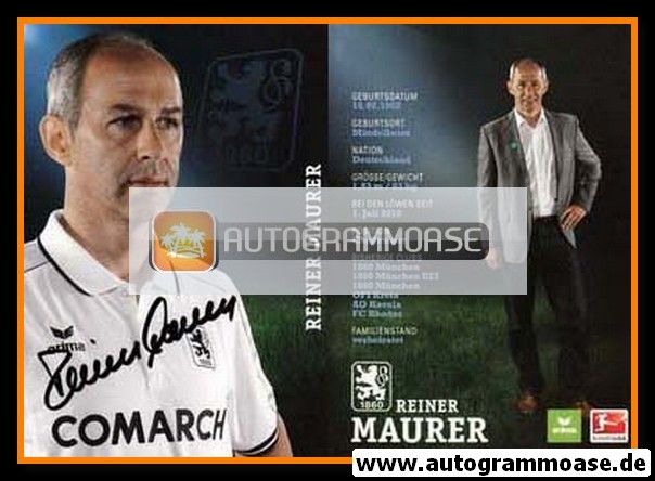 Autogramm Fussball | TSV 1860 München | 2010 | Reiner MAURER