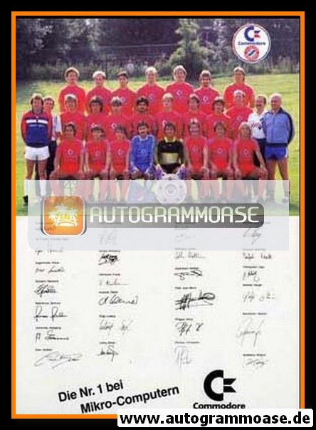 Mannschaftskarte Fussball | FC Bayern München | 1985 Commodore