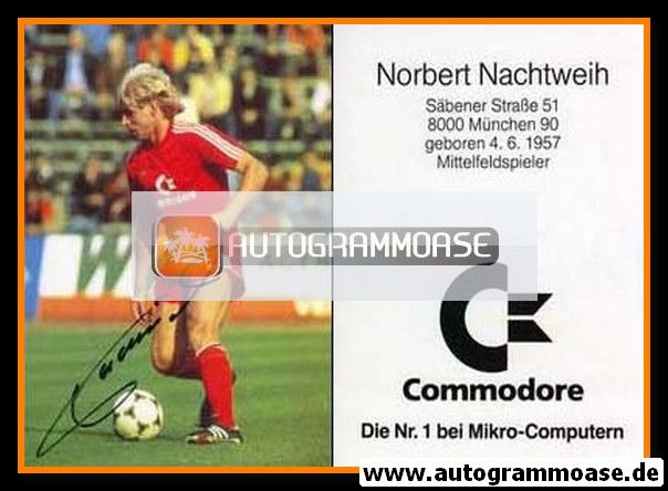 Autogramm Fussball | FC Bayern München | 1987 | Norbert NACHTWEIH