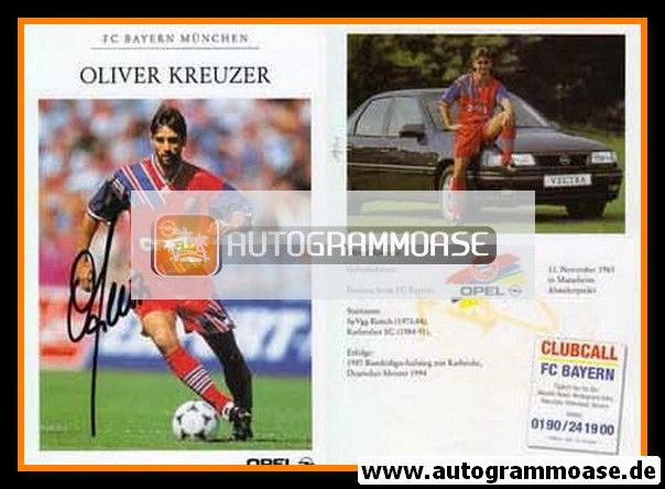 Autogramm Fussball | FC Bayern München | 1994 | Oliver KREUZER