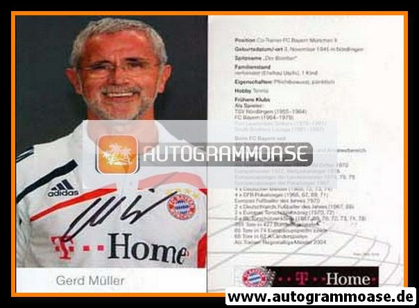 Autogramm Fussball | FC Bayern München | 2009 | Gerd MÜLLER