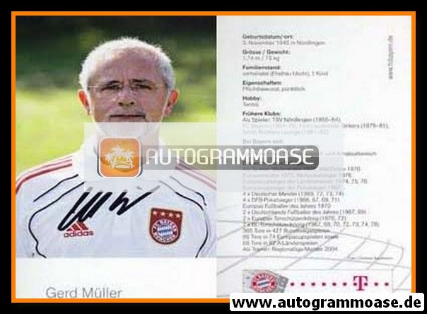 Autogramm Fussball | FC Bayern München | 2010 | Gerd MÜLLER