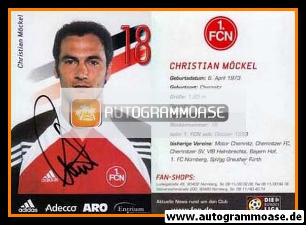 Autogramm Fussball | 1. FC Nürnberg | 2001 | Christian MÖCKEL