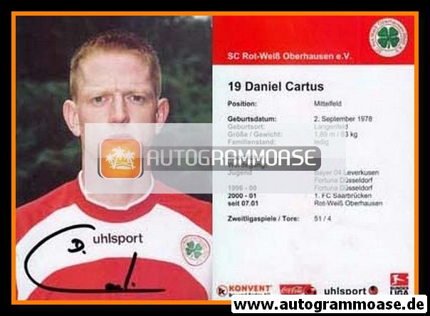 Autogramm Fussball | Rot-Weiss Oberhausen | 2002 | Daniel CARTUS