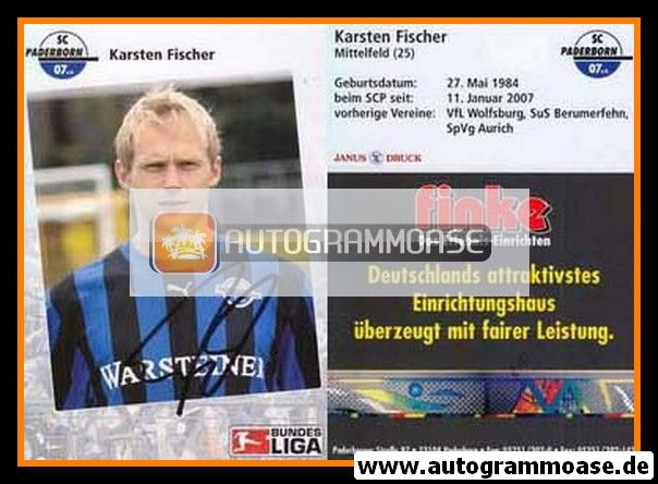 Autogramm Fussball | SC Paderborn 07 | 2007 | Karsten FISCHER