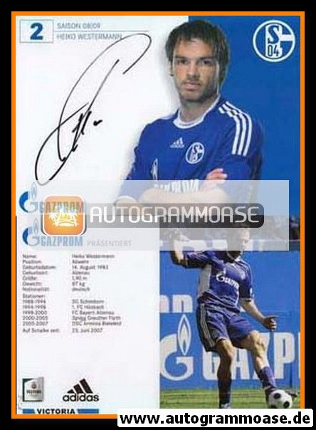 Autogramm Fussball | FC Schalke 04 | 2008 | Heiko WESTERMANN