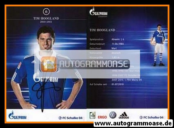 Autogramm Fussball | FC Schalke 04 | 2010 | Tim HOOGLAND
