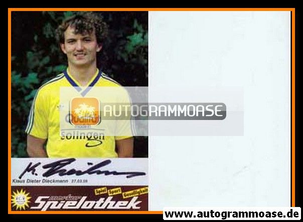 Autogramm Fussball | Union Solingen | 1985 | Klaus Dieter DIECKMANN