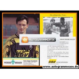 Autogramm Fussball | SV Werder Bremen | 1995 | Hans-J&uuml;rgen GUNDELACH